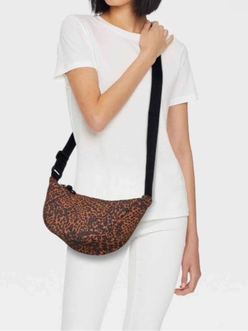Leopard Print Crossbody Sling Bag - Brown